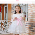 hot sale classic design baby girls party dress/wedding dress/princess dress appliqued bow Embroidery dress